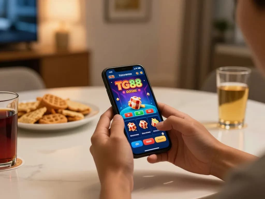 Play on the TG88 casino app showcasing exciting online gaming environment