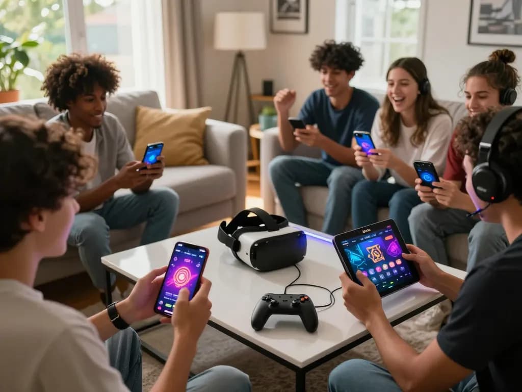 S666 gaming app experience with diverse players enjoying vibrant graphics and technology.
