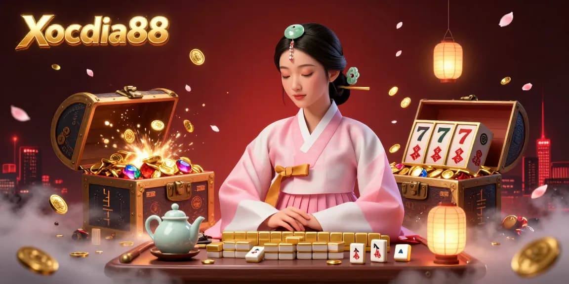 Experience a thrilling game at Xocdia88 with intricate elements and a lively casino atmosphere.