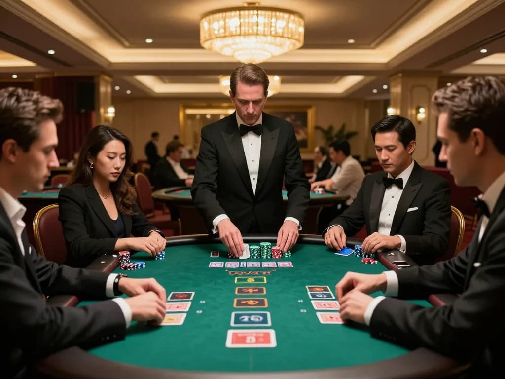 fc88k players strategizing during a thrilling blackjack game in a luxurious casino