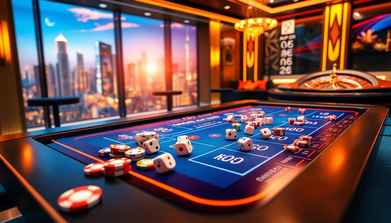 xóc đĩa không quảng cáo depicted in a thrilling online gambling environment with vibrant colors and exciting gameplay.