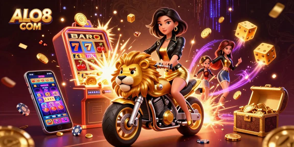 Experience thrilling wins with ALO8 COM in this dynamic casino adventure scene.