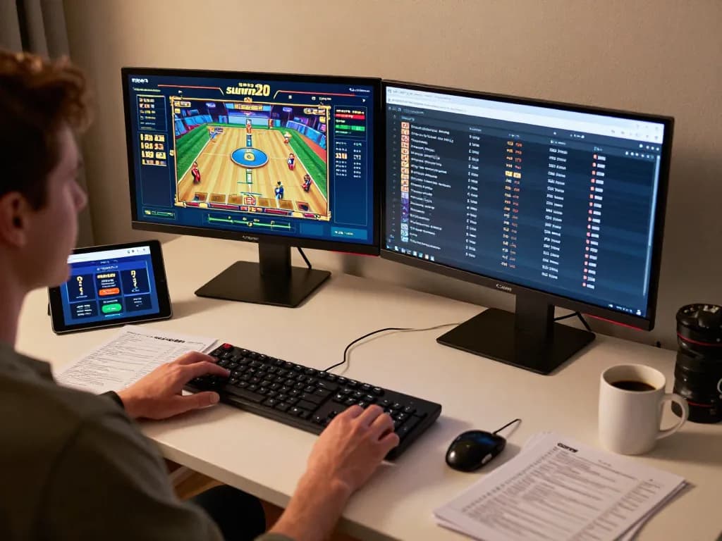 Engaging online gaming scene with sunwin20 slot game interface on display, capturing strategic betting atmosphere.