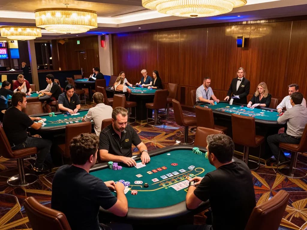 Playing blackjack at 789win, players enjoy a thrilling casino experience with lively atmosphere