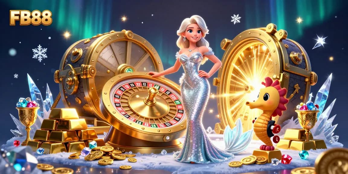 Engage with the FB88 world of excitement with a stunning roulette wheel and treasures!