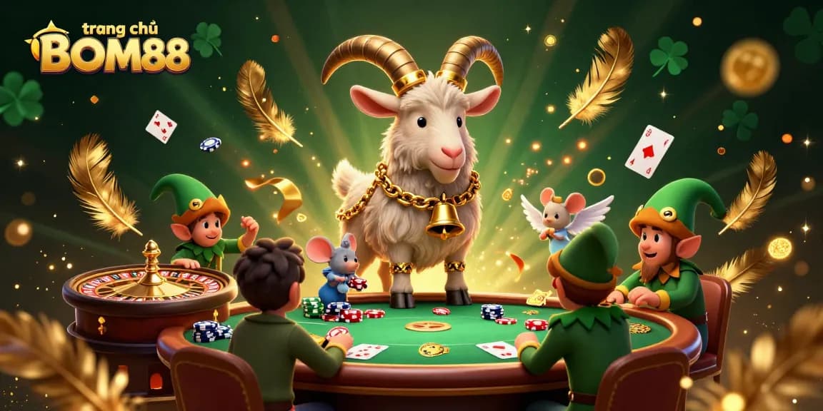 Engage with the exciting gameplay of trang chủ BOM88 featuring a lively casino scene with charming characters.