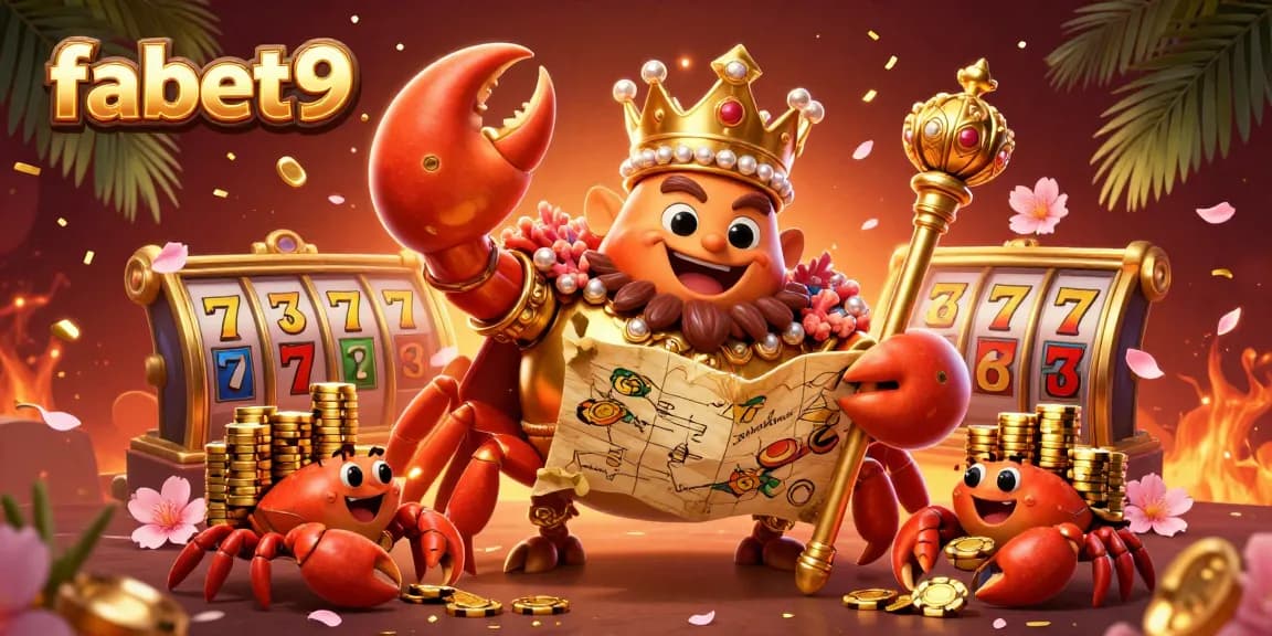 Join the excitement at fabet9 with the golden crab emperor leading a treasure-filled casino adventure.