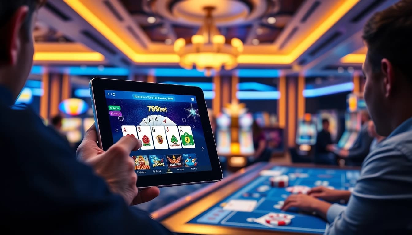 Engaging 789bet vip online gambling scene showcasing a modern casino atmosphere.