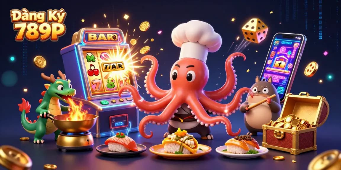 Spin and win at Đăng Ký 789P with a vibrant 3D digital illustration filled with casino excitement