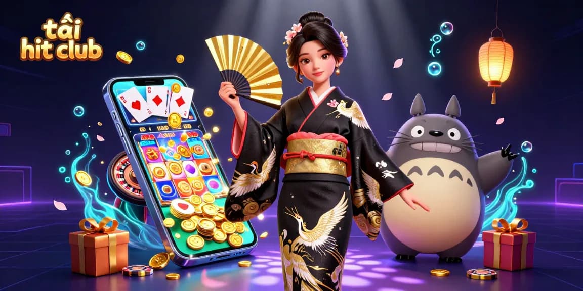 Experience exhilarating wins with tải hit club in vibrant 3D casino illustration showcasing dynamic gaming.