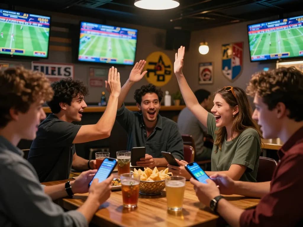 Fans engaged in tỷ lệ nhà cái betting strategy while watching live sports events.