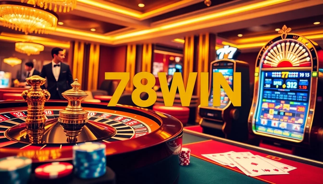 Experience high-stakes excitement at 78WIN with luxurious games and vibrant casino atmosphere.