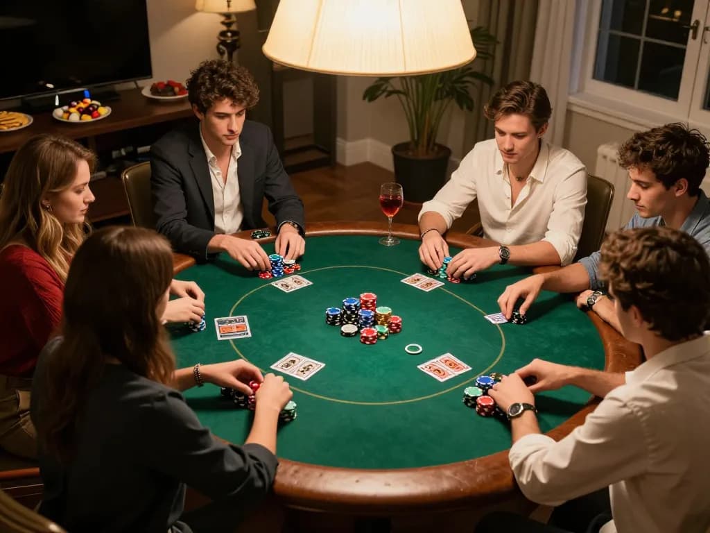 cloud-africa home poker night with friends enjoying strategic gameplay and colorful chips