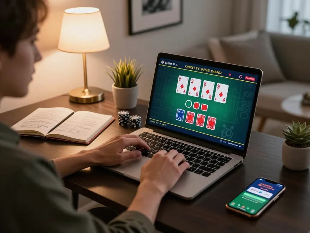 Experience an engaging online gaming session at Trang chủ Vin88 with a person betting on baccarat.