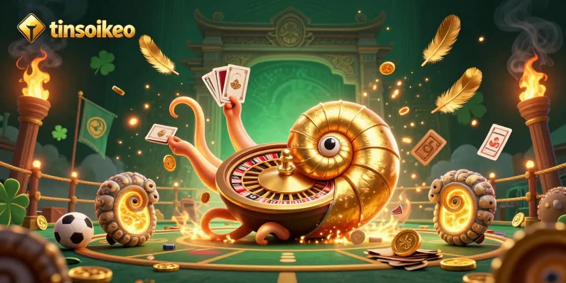 Engage with tinsoikeo sports betting predictions featuring an ancient giant nautilus and illuminated ammonites.