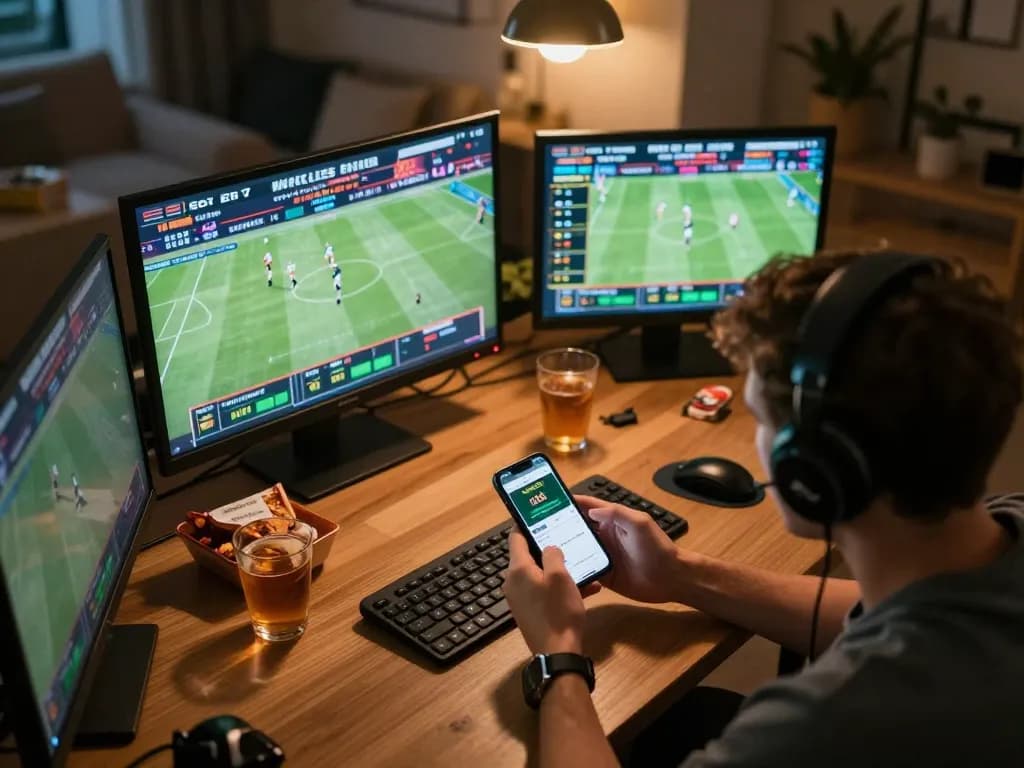 Engaging in sports betting via ck444s app on smartphone with live game displays