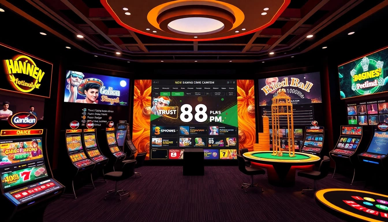 Engaging interface of new88pm.com, showcasing diverse online gaming options with modern aesthetics.