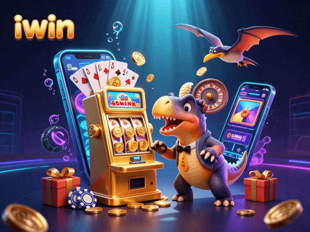 iwin slots attract excitement with a 3D cartoon pachycephalosaurus winning jackpots!