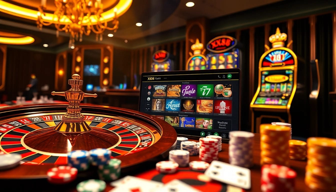 Experience the thrill of winning with XX88's diverse gaming options in a luxurious casino atmosphere.
