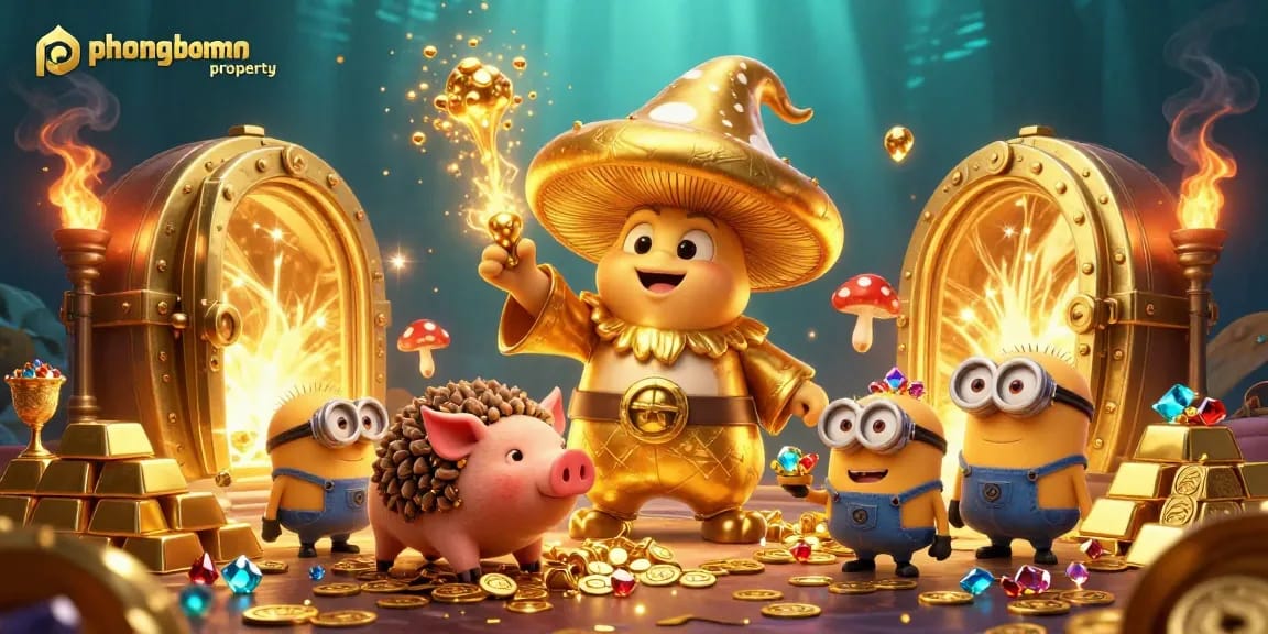 Engage with phuongdongproperty's vibrant treasures in an epic casino illustration packed with riches.