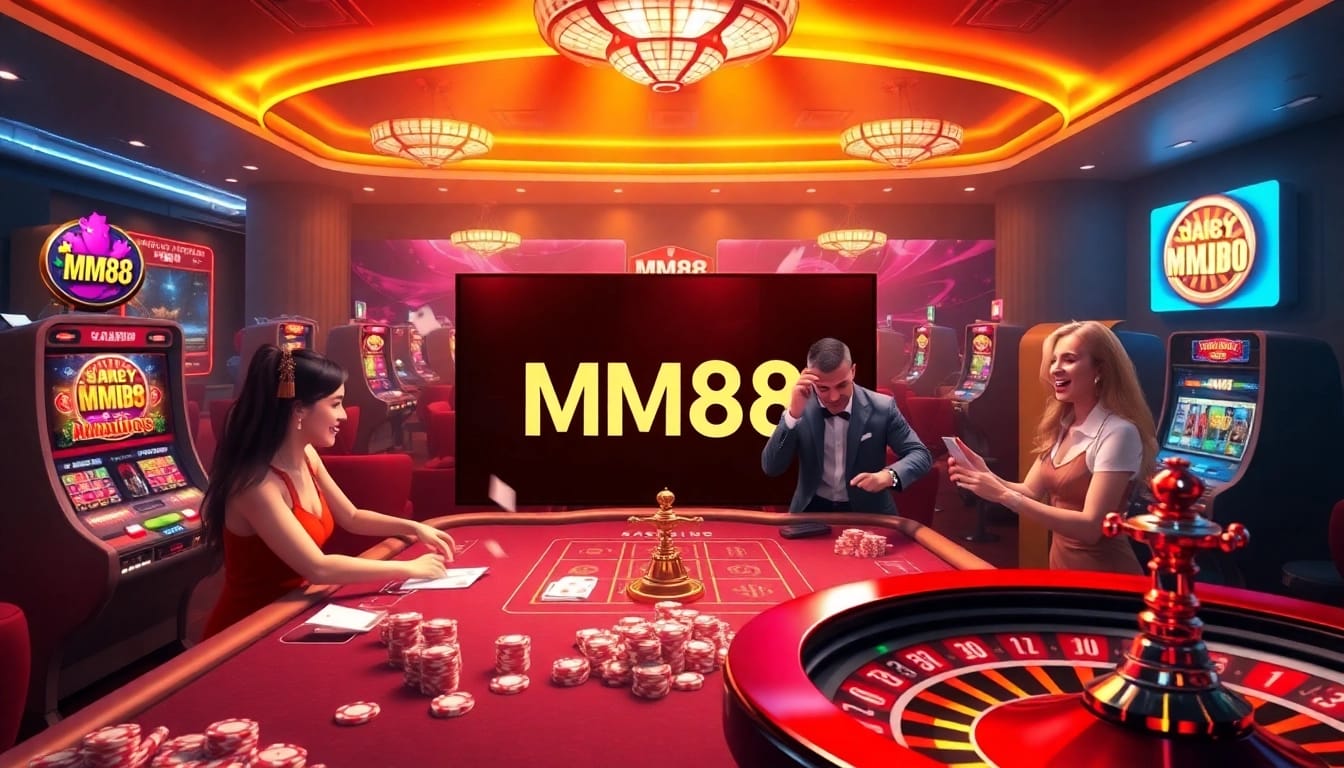 MM88 players engaging with thrilling casino games on an online platform.