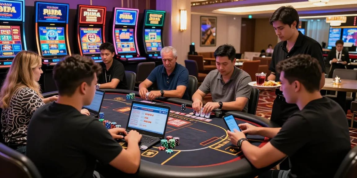 Players enjoying vibrant games at an international credit card casino showcasing advantages of https://transact.org.uk for UK players.