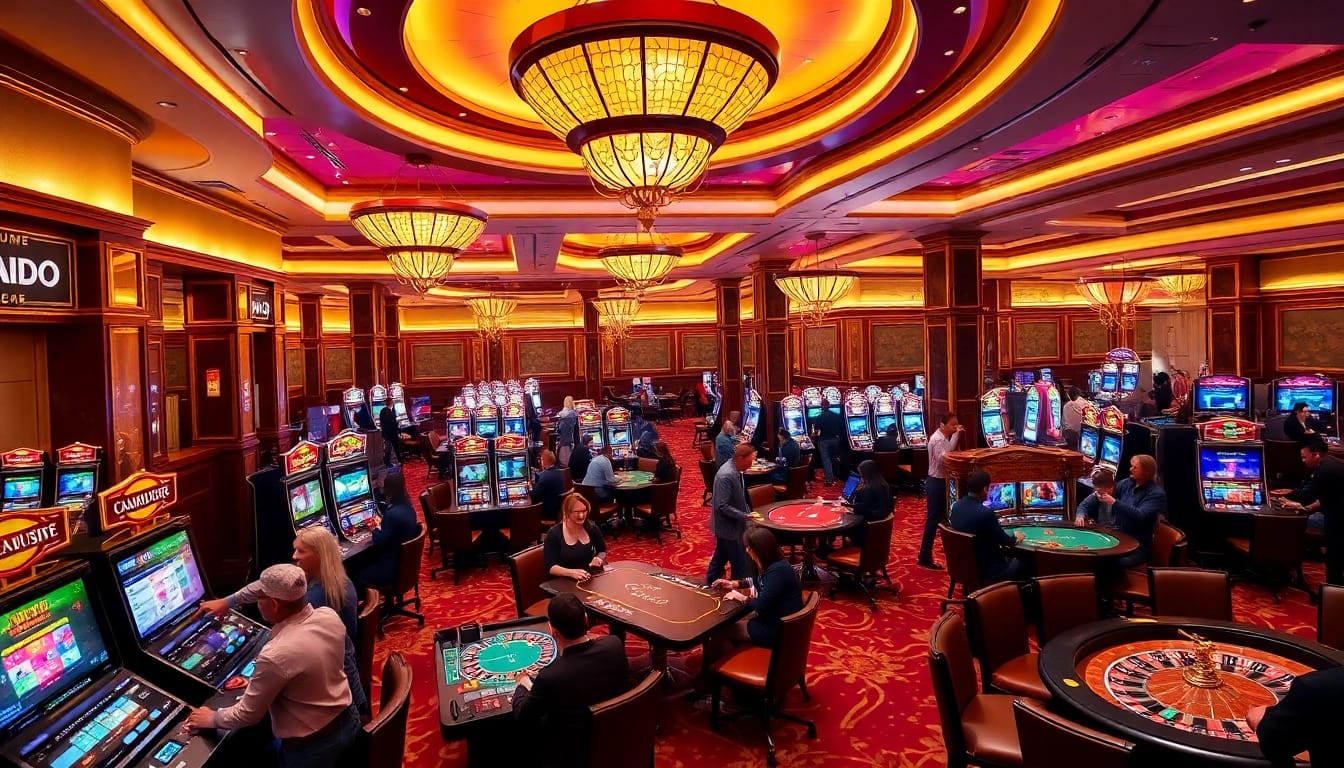 SODO CASINO 66 vibrant gaming experience with excited players at luxury casino tables.