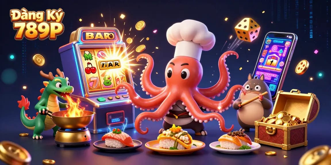 Spin and win at Đăng Ký 789P with a vibrant 3D digital illustration filled with casino excitement