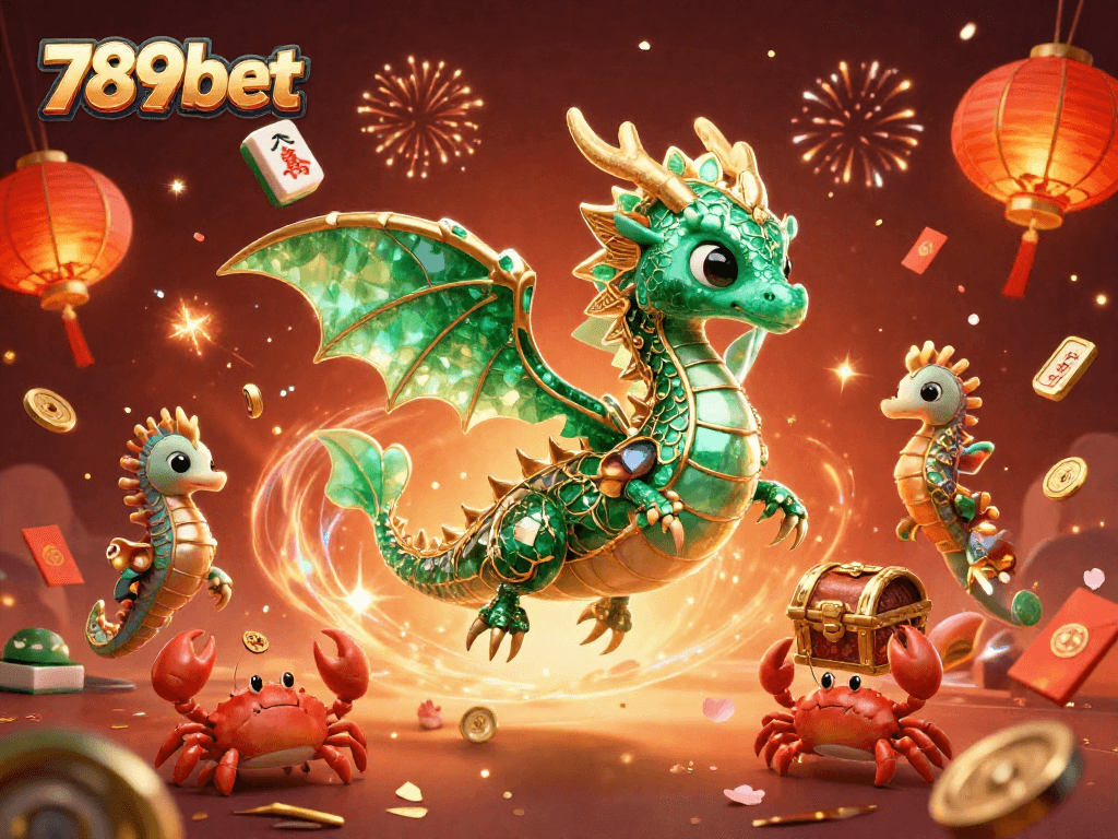 Engage in winning strategies with the vibrant 789bet dragon-themed illustration showcasing lucky symbols.