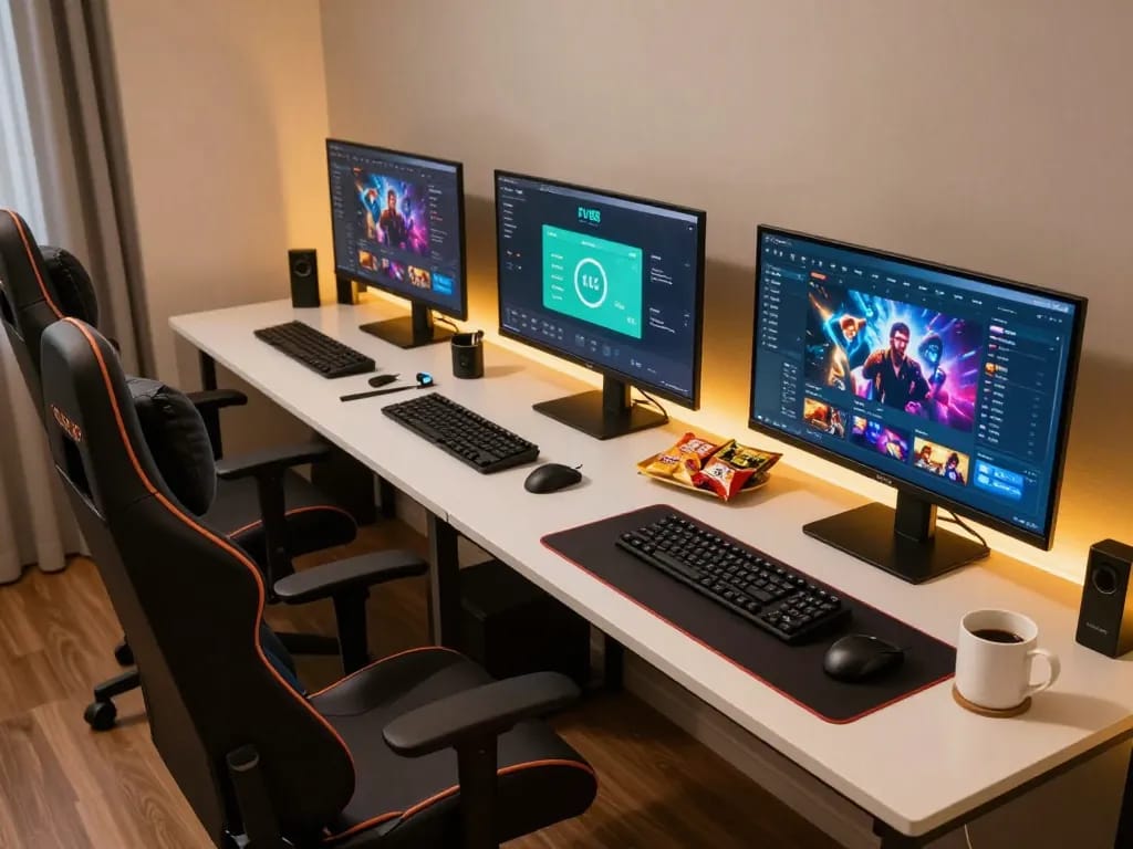 fly88 rocks gaming experience with multiple screens highlighting online casino strategy