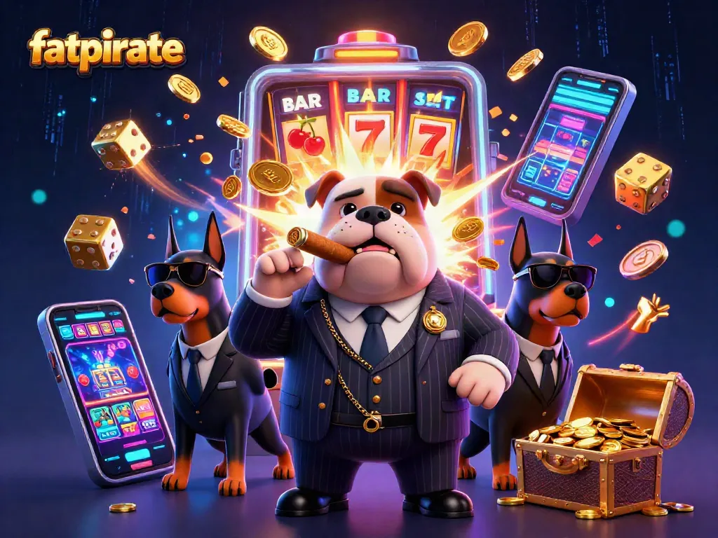 Engage with fatpirate casino excitement through a thrilling 3D illustration featuring dynamic characters and vibrant gaming elements.