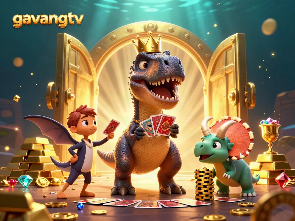 Experience thrilling live gambling with gavangtv featuring vibrant characters and dynamic gold elements.