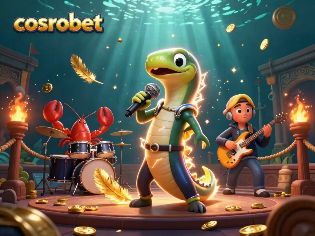 Engage in the vibrant underwater casino scene at Cosmobet with dynamic characters and immersive gameplay elements.