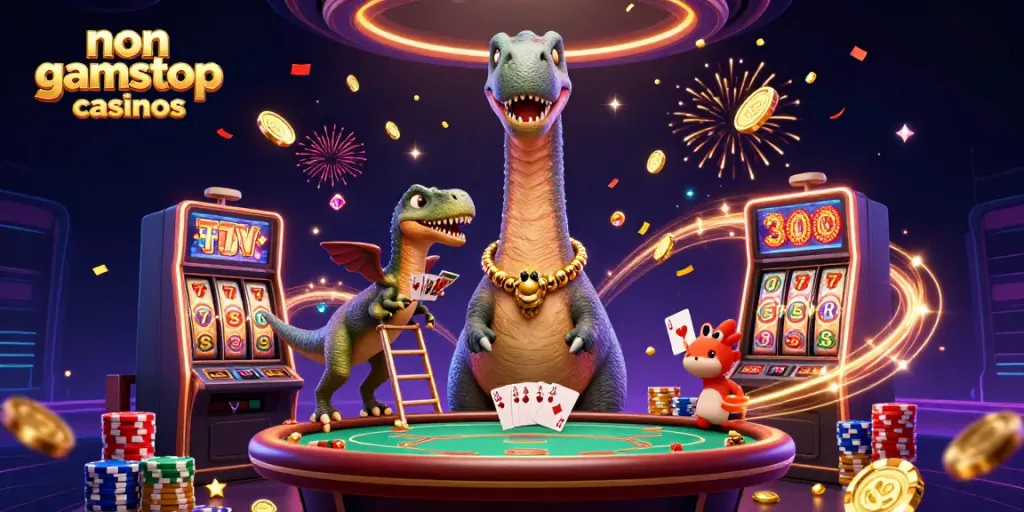 Experience thrilling gameplay at non gamstop casinos with cartoon characters and dynamic casino action.