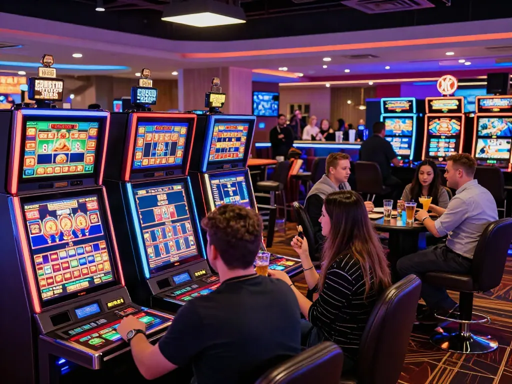 Dynamic gaming environment at non Gamstop casinos UK with enthusiastic players.