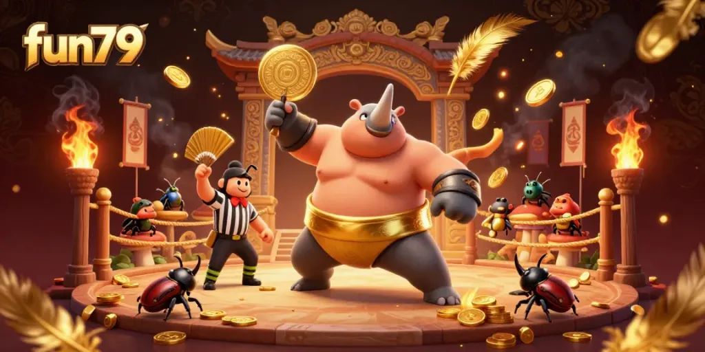 Experience thrilling gameplay at fun79 with epic casino battles showcasing unique characters.