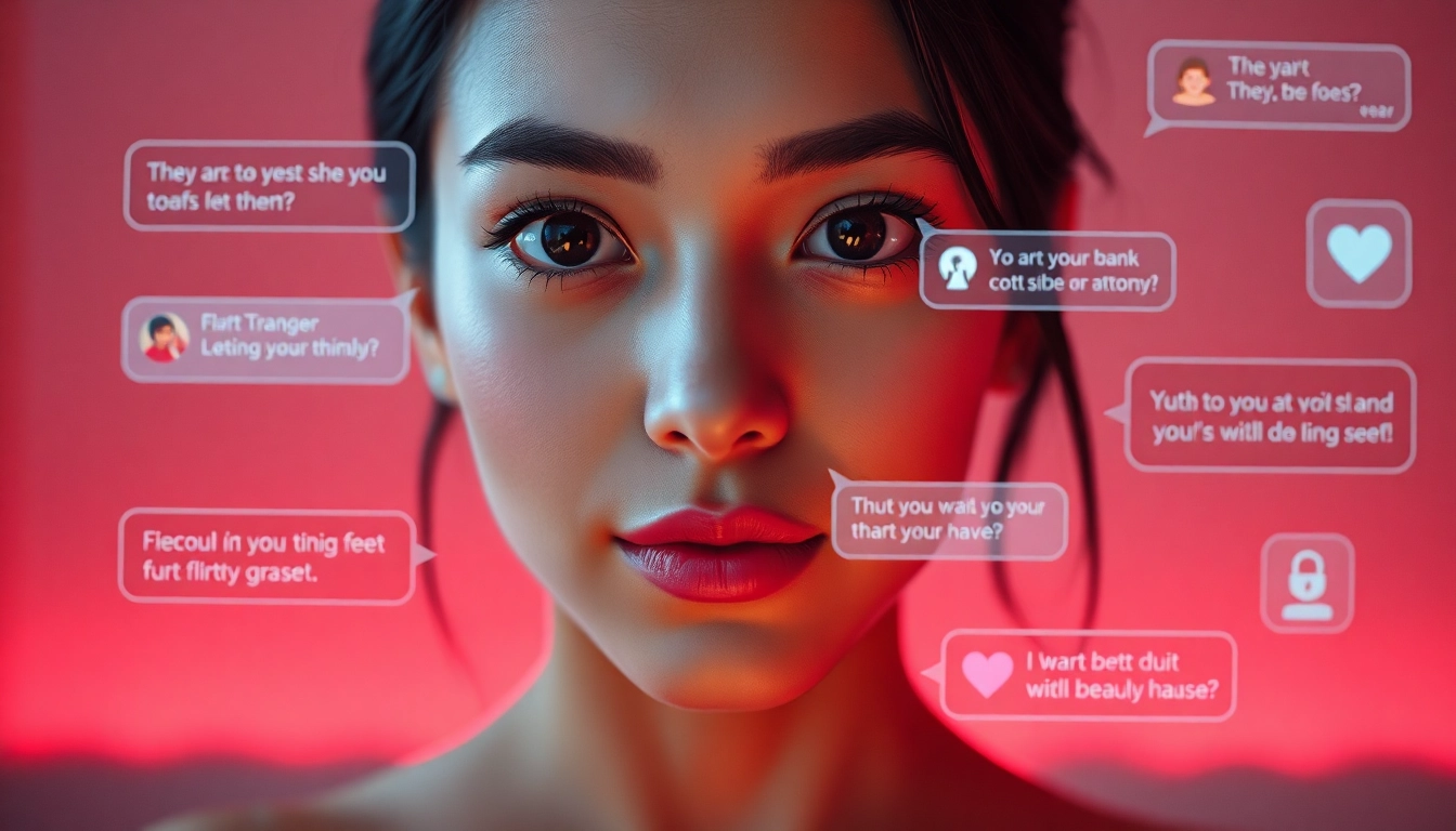 Engaging scene of sex AI chat interface showcasing flirty conversations.