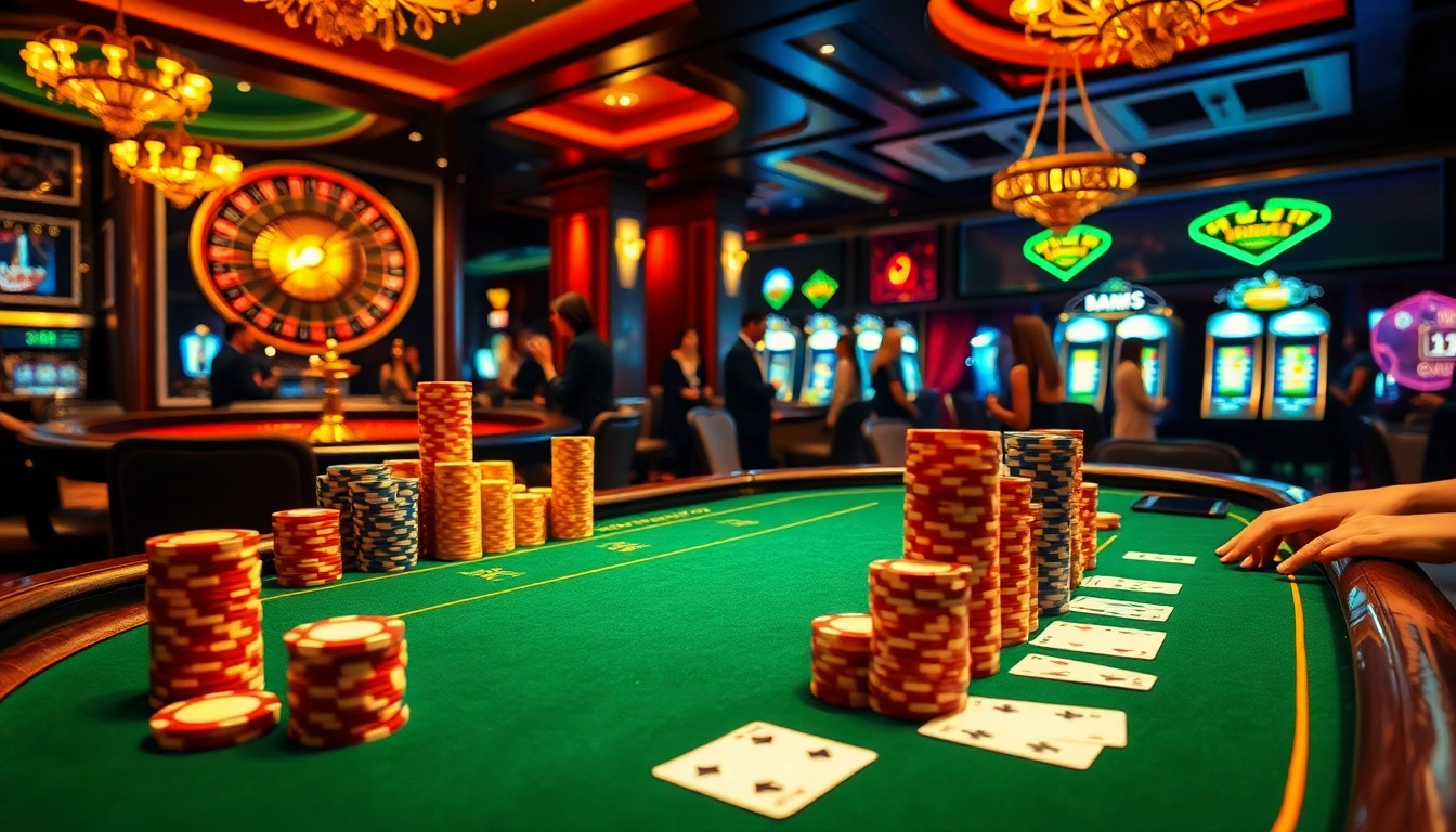 Experience high-stakes poker action at https://luck8.bid/ with vibrant chips and elegant casino ambiance.