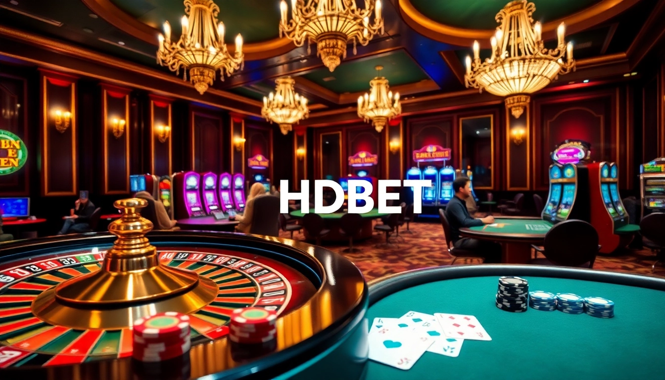 Excited players enjoying a vibrant gaming experience at HDBET casino tables.