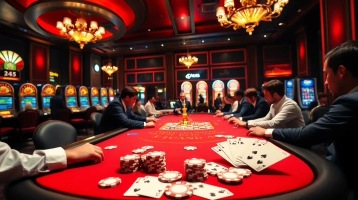 Engaging players strategizing at the poker table at https://xx88.eu.com/ in a luxurious casino setting.