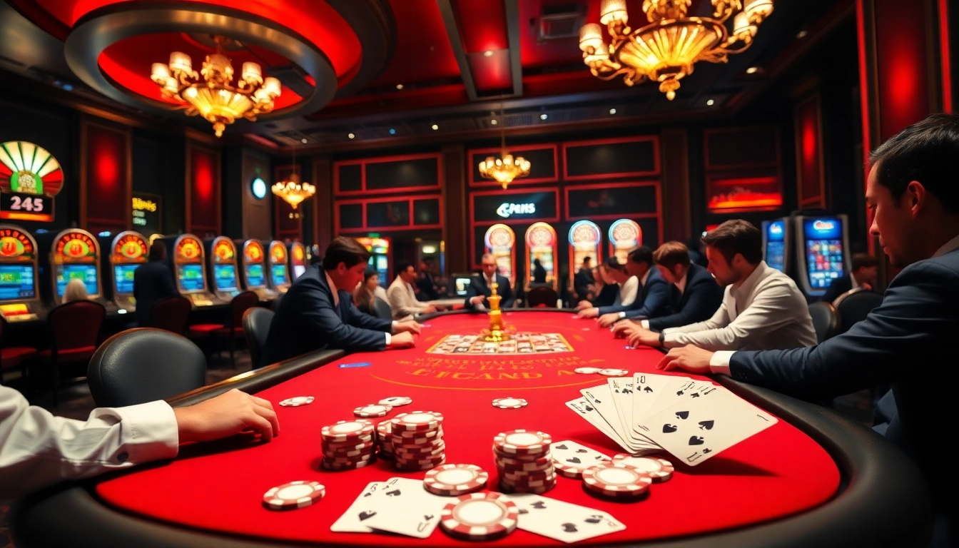 Engaging players strategizing at the poker table at https://xx88.eu.com/ in a luxurious casino setting.