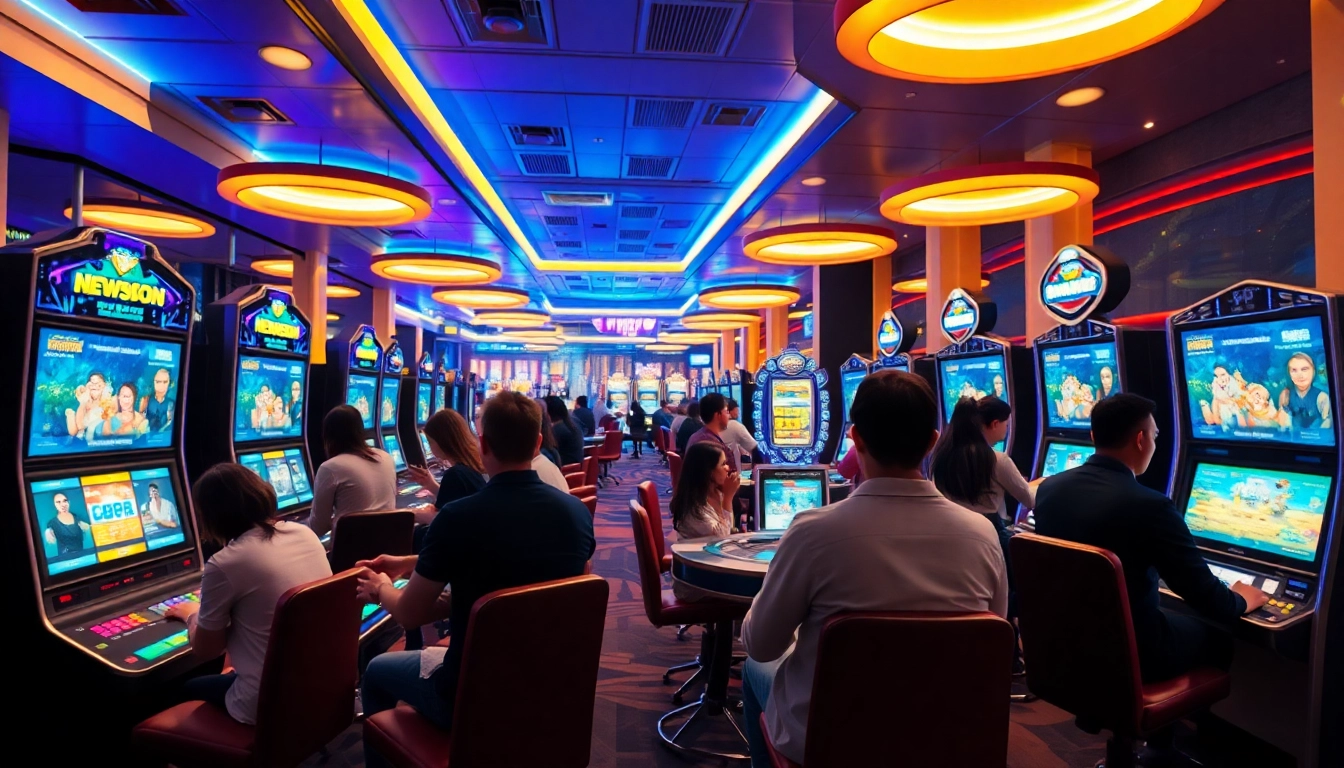 Exciting online gaming atmosphere at new88go.com featuring diverse players and modern technology.