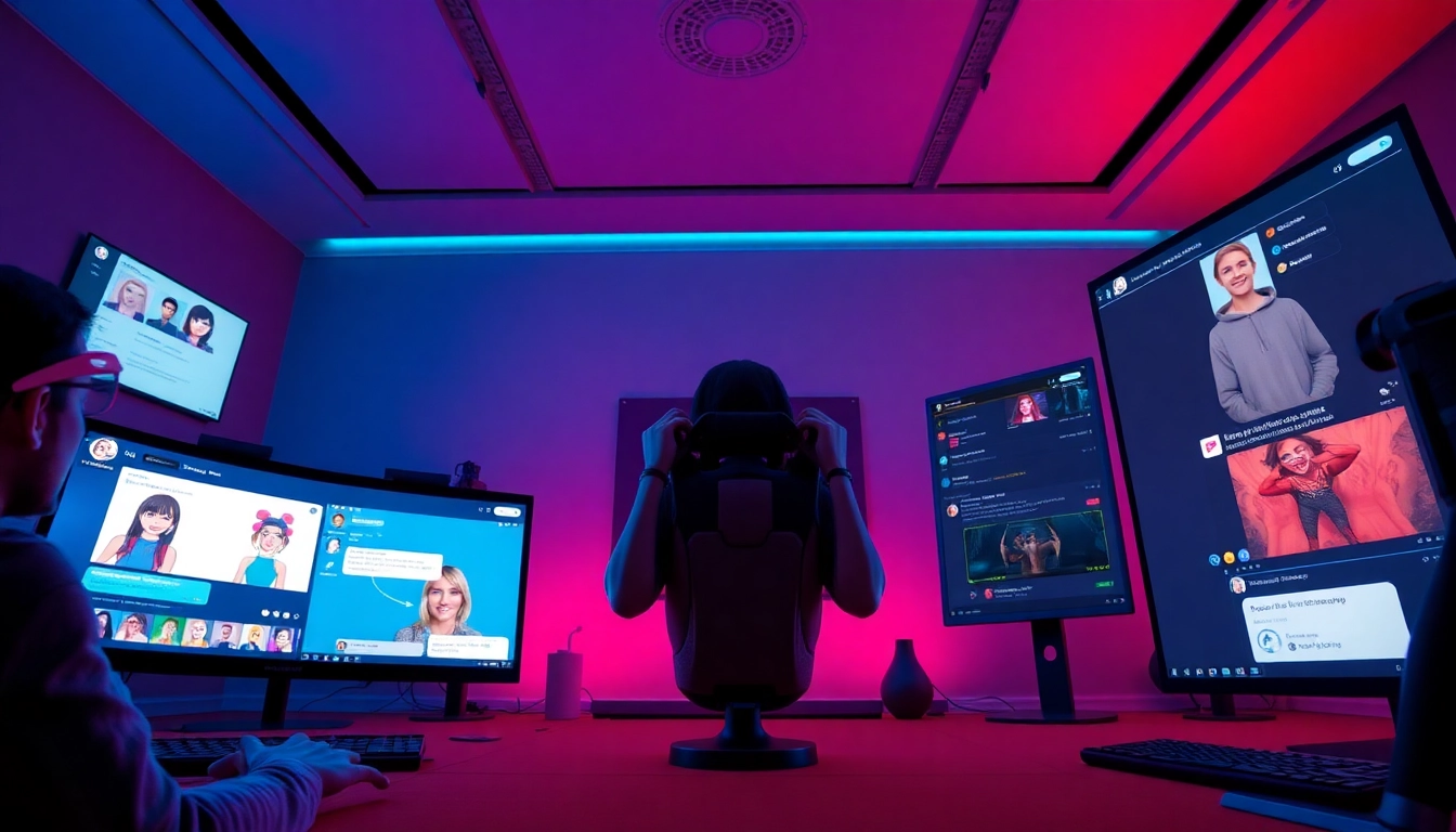 Explore captivating interactions on NSFW AI platforms with diverse character avatars and engaging chat windows.