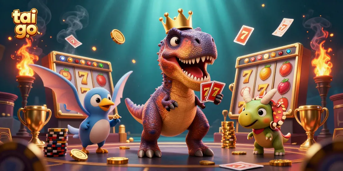 Experience fun with the tai go 88 characters layered over vibrant casino elements, enjoying slot games and jackpots.