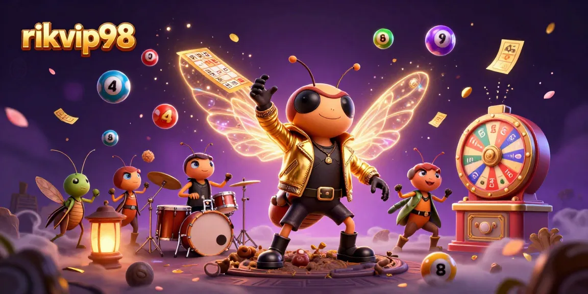 Experience thrilling gameplay at rikvip98 with colorful lottery elements and vibrant casino characters.