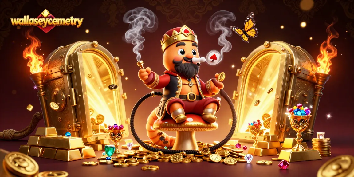 wallaseycemetery 3D cartoon illustration featuring a hookah-master and poker symbols.