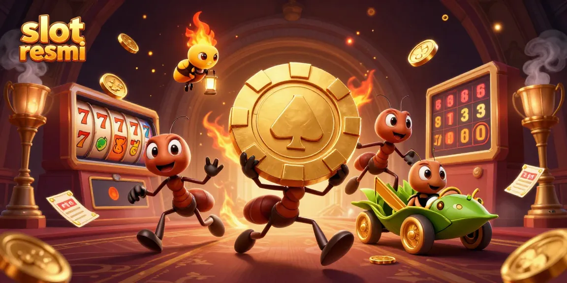 Experience thrilling slot resmi adventures with animated characters in a dynamic casino heist scene.