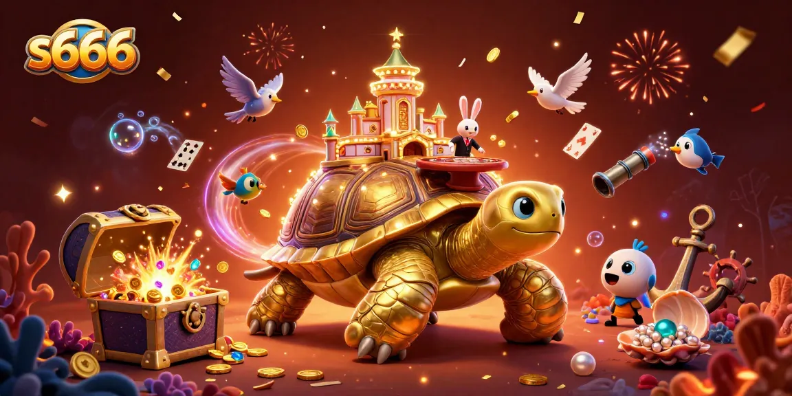 Experience masterful gameplay at s666 with our vibrant 3D casino scene filled with golden rewards and excitement.