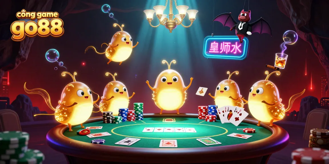 Experience thrilling games at cổng game go88 with vibrant 3D characters illuminating the casino.