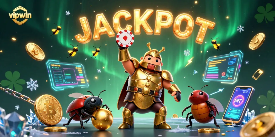 Boost your gaming experience with vipwin's dynamic casino illustration featuring luck and victory.